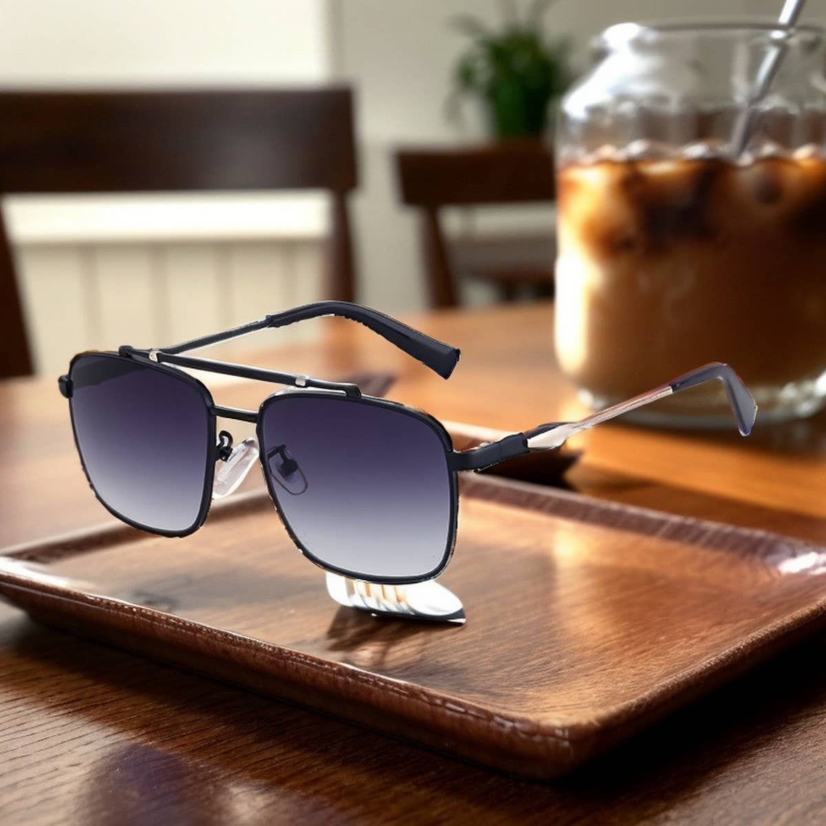 OUTDOOR UV PROTECTION SQUARE FRAME SUNGLASSES_CWASG0706