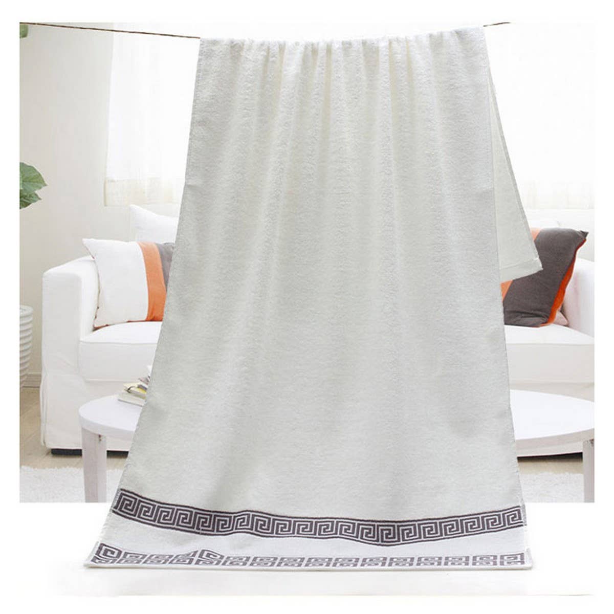 MAZE PATTERN THICK COTTON TOWEL BATH TOWEL