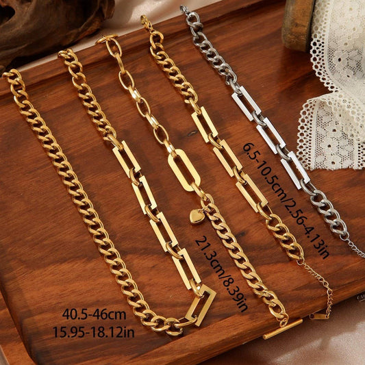 VERSATILE THICK METAL CHAIN HEAVY DUTY BRACELET