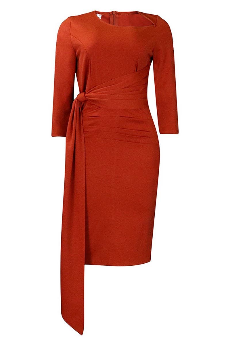 CWDSD3581_ PLUS SIZE PLEATED STRAPPY SHORT DRESS