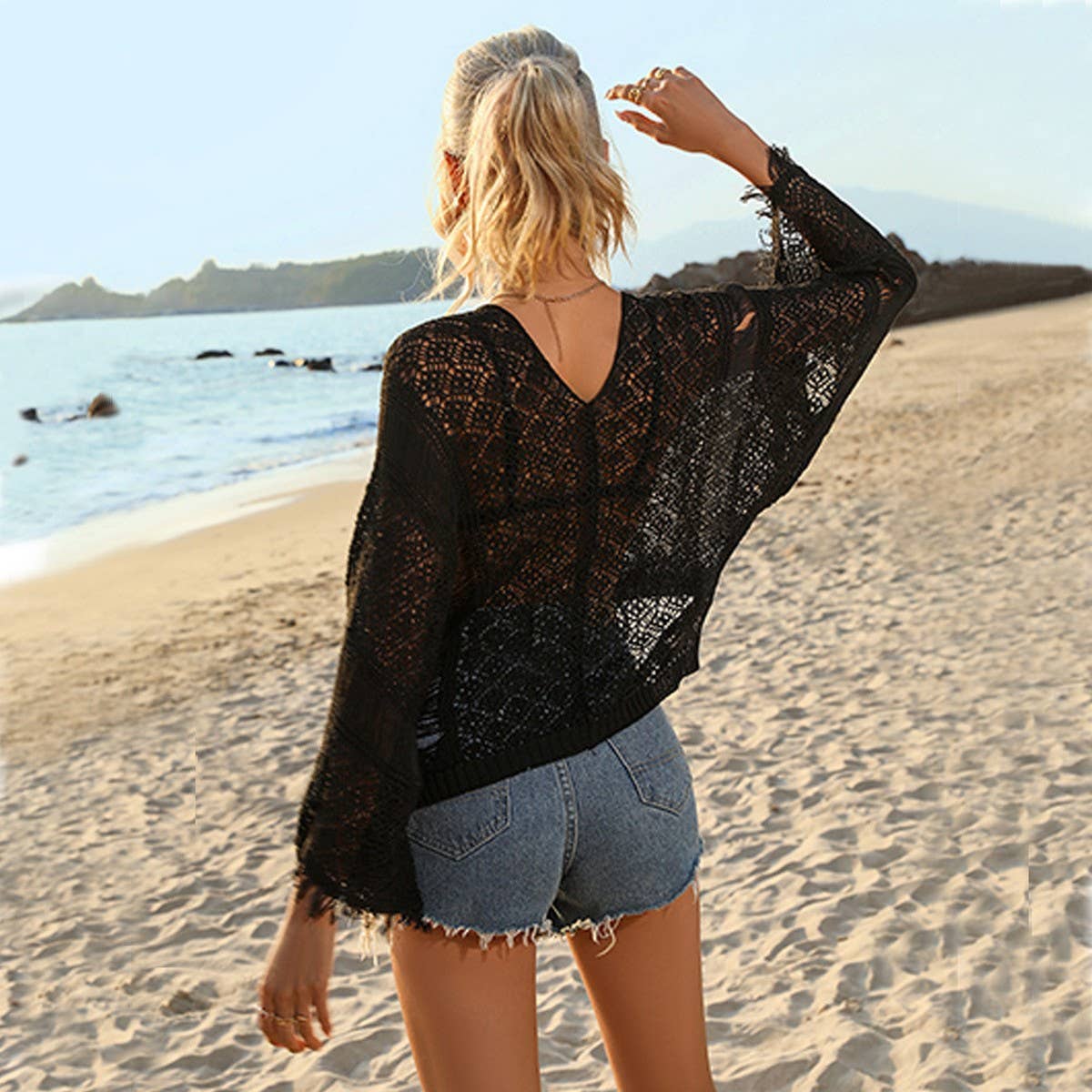VERSATILE SEXY FRINGE BEACH SWIMSUIT COVER-UP
