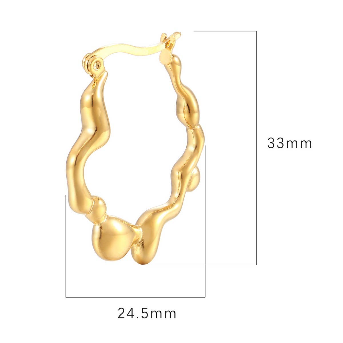 GOLD SIMPLE HUGGIE HOOP EARRINGS
