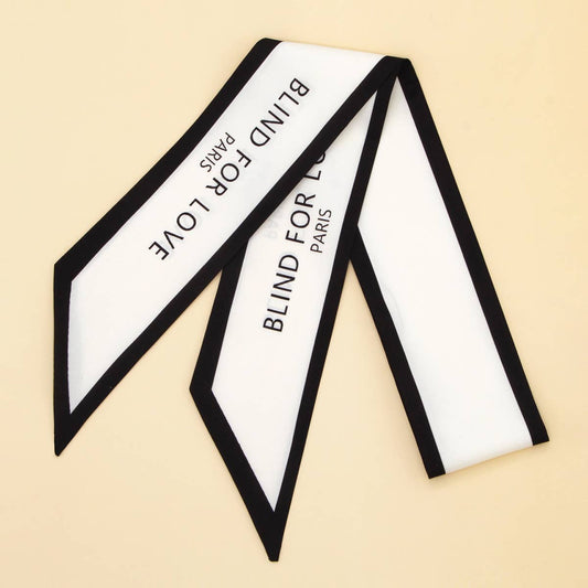 Elegant Floral Scarf - Hair Ribbon & Bag Accessory