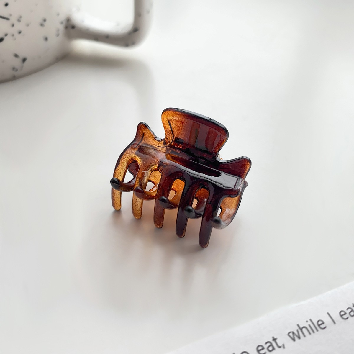 Mini 1.5cm Hair Claw, Tortoise & Black Bang Clips_CWAHA0719