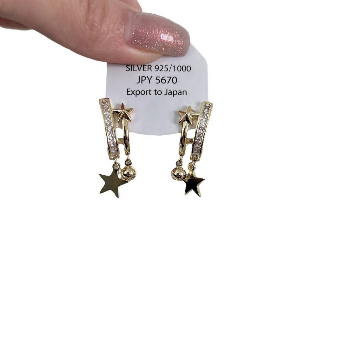 UNIQUE FIVE-POINTED STAR CLIP EARRINGS