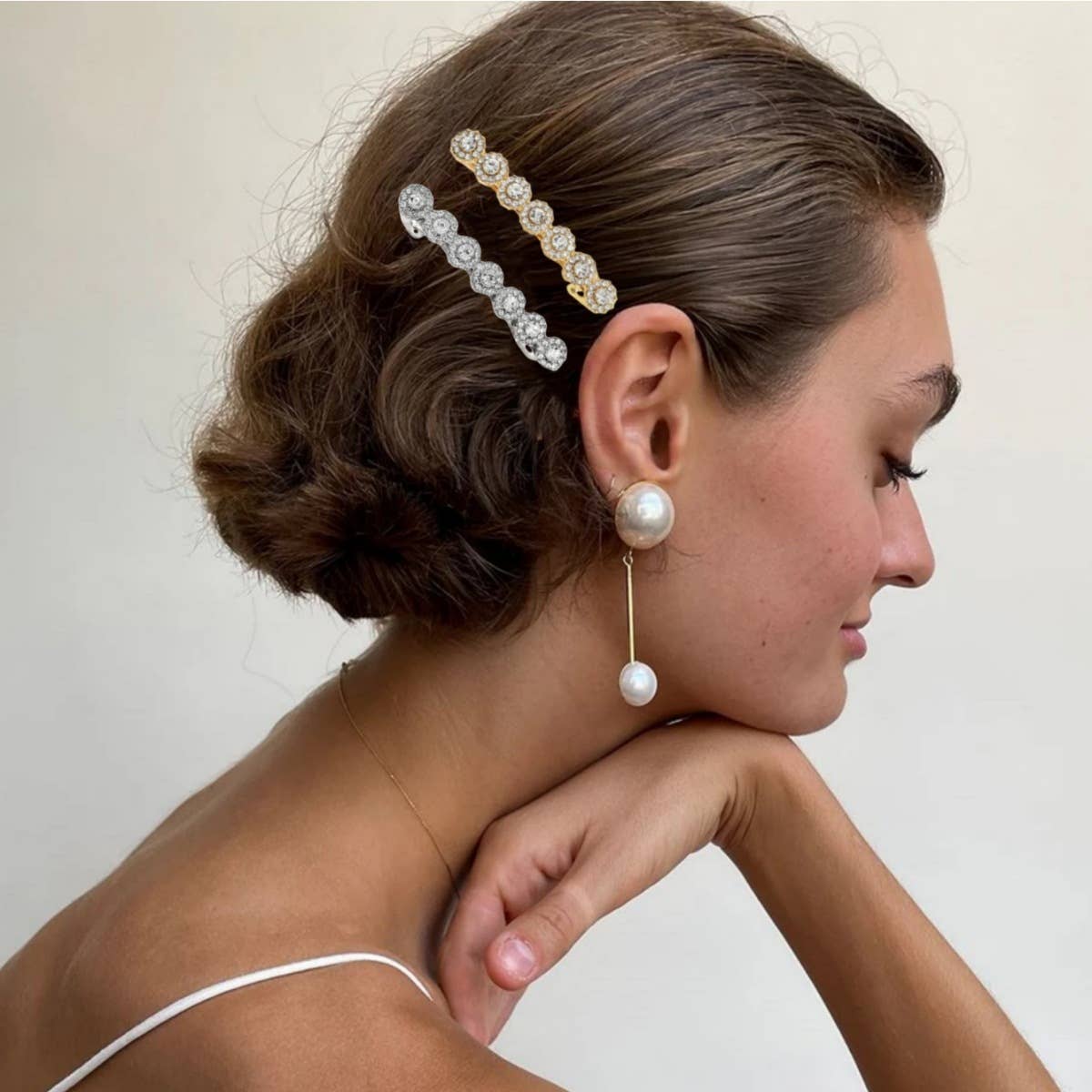 SPARKLY SINGLE ROW HAIR CLIP SUNFLOWER SPRING CLIP