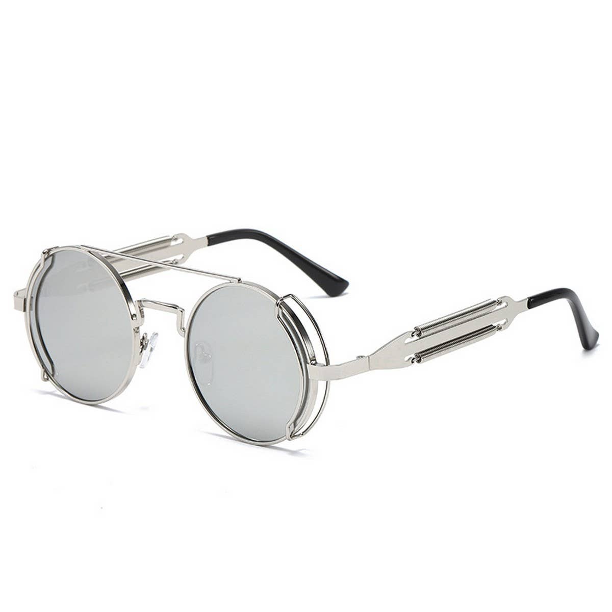 METAL ROUND FRAME STEAMPUNK METAL SUNGLASSES