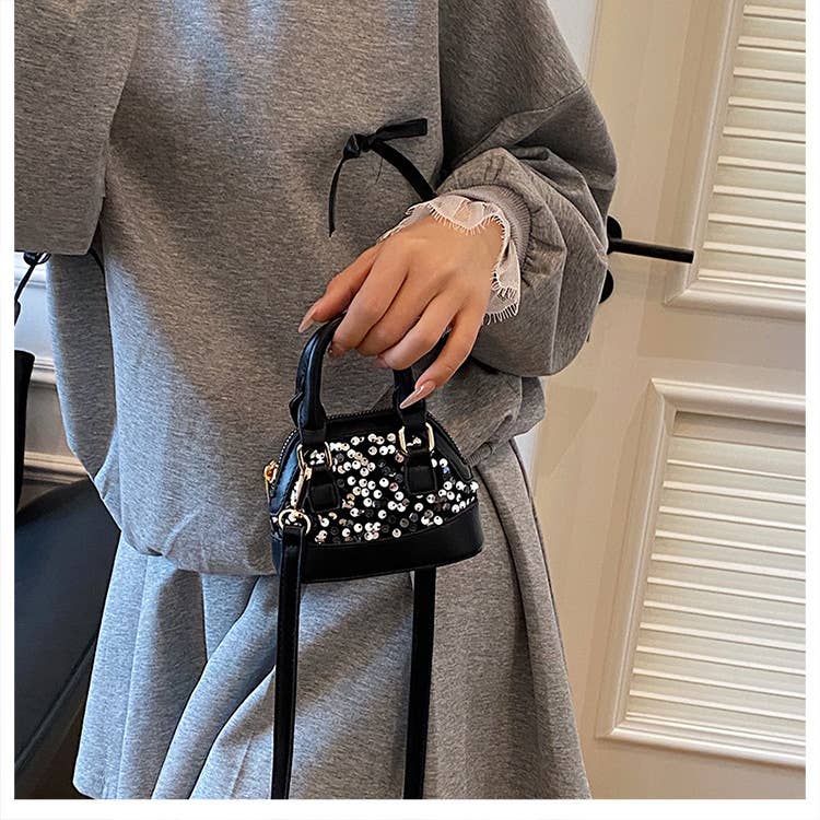 Mini sequin versatile crossbody shell bag
