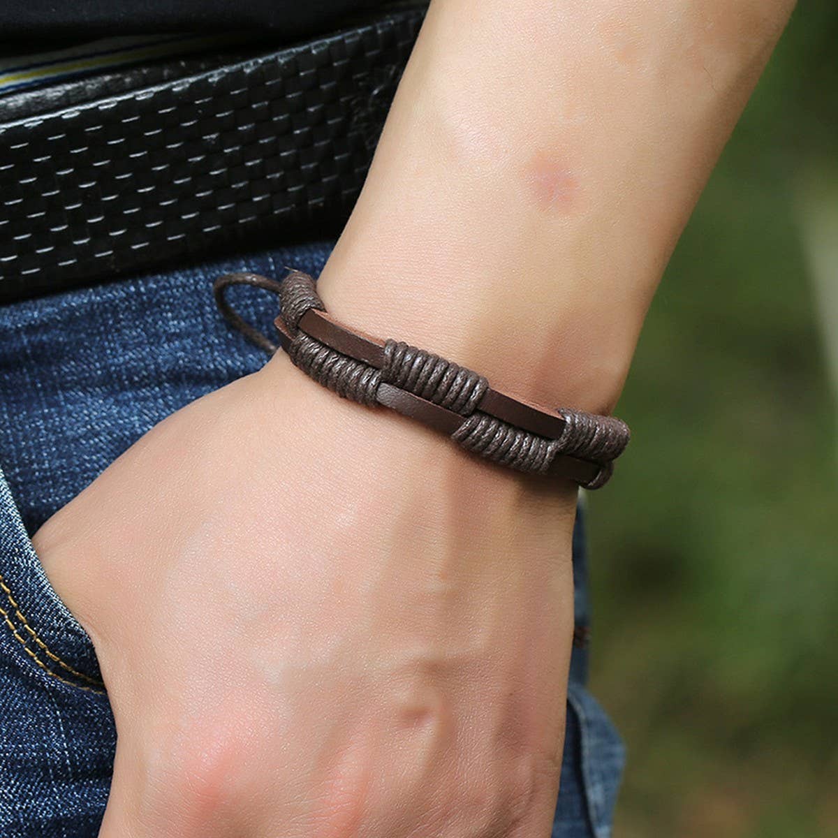MEN'S SIMPLE VINTAGE BRAIDED LEATHER BRACELET