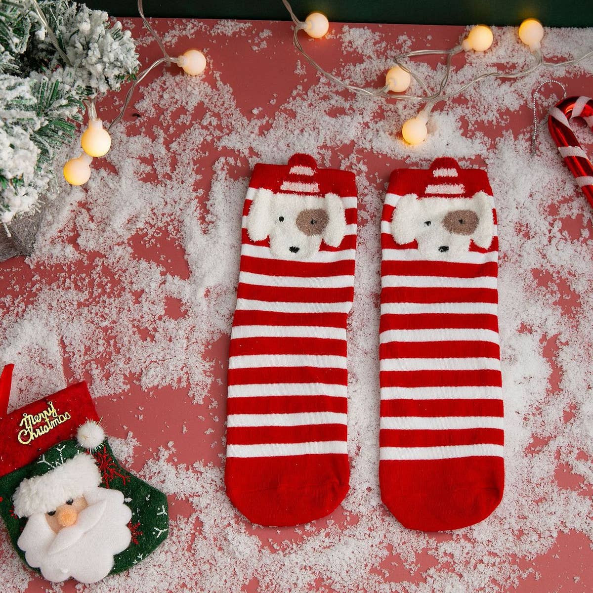 CHRISTMAS SOCKS ELK OLD MAN SOCKS