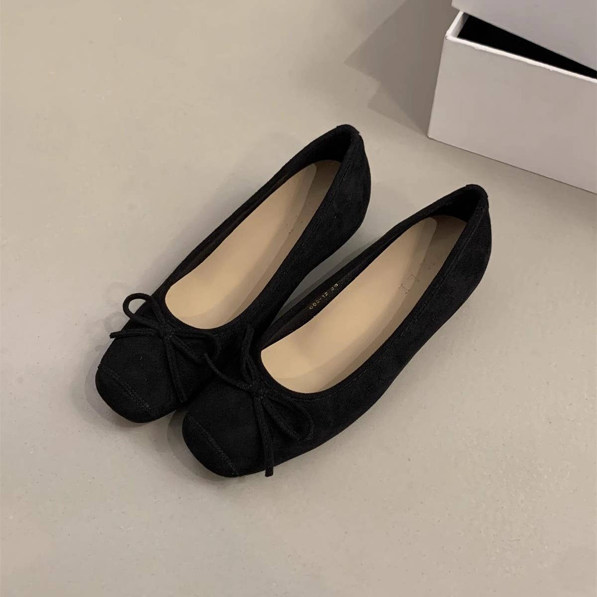 Red Wedge Ballet Flats for Women Fairy Style_CWSHF0090