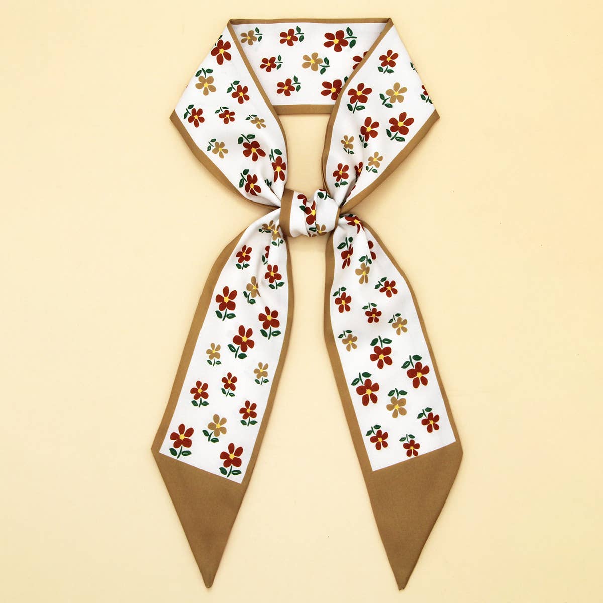 Floral Letter Ribbon Scarf for Hair and Bag