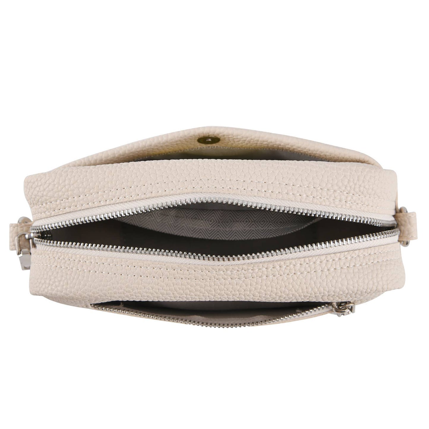 Solid-colored PU leather crossbody bag