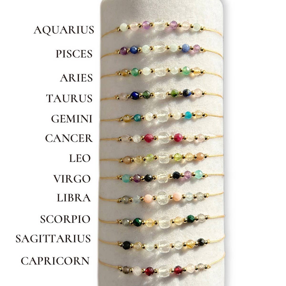 WHITE CRYSTAL COMBINATION BEADED BRACELET_CWAB4625