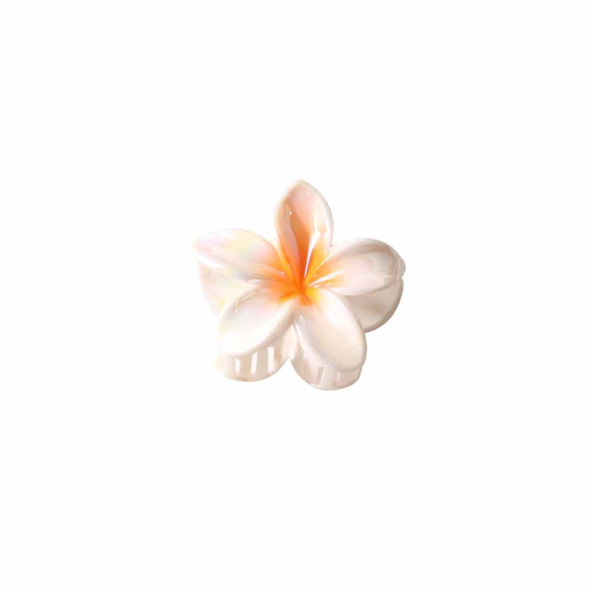 Plumeria Hair Claw - Colorful Tropical Flower Clip_CWMM4999