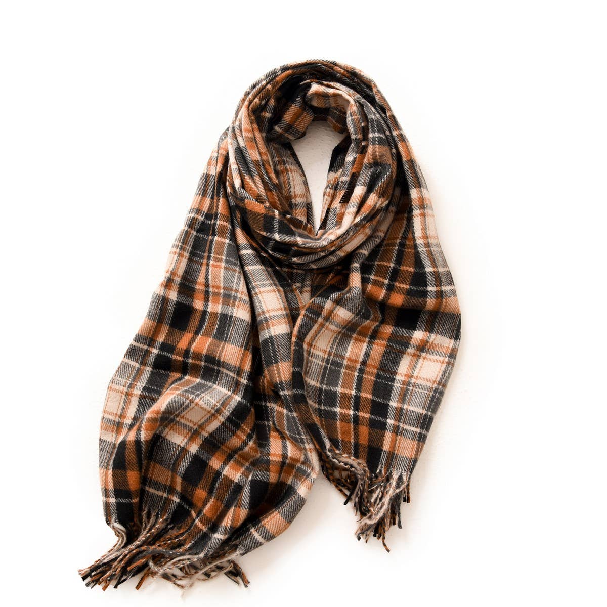 Plaid Winter Scarf Wrap ??Soft Street Style Shawl_CWASC1050