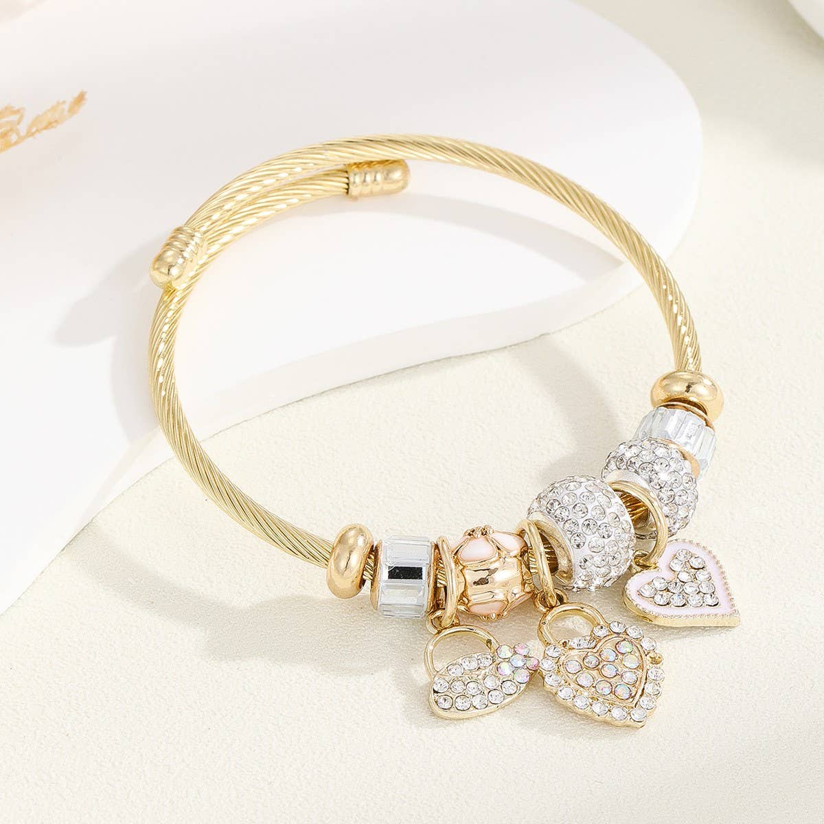 DIY Gold Stainless Steel Adjustable Couple Bracelet