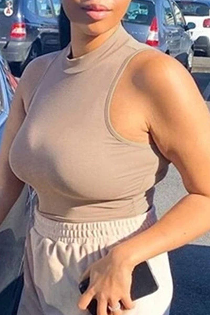 YOGA SPORTS INTERIOR LEEVELESS NAVEL TANKTOP_CWTTK0300