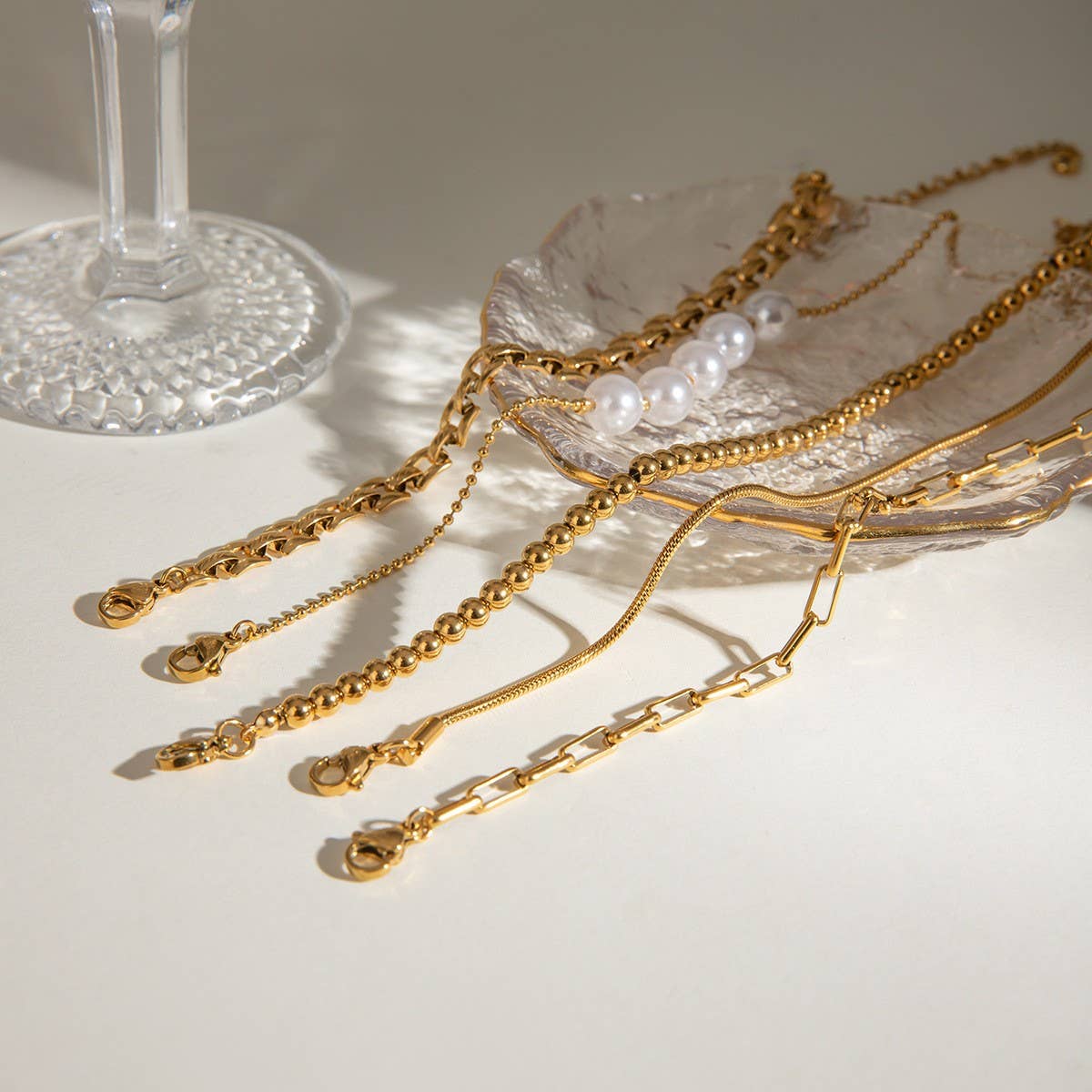 5-Piece Stainless Steel Layered Bracelet Set_CWAJE4872