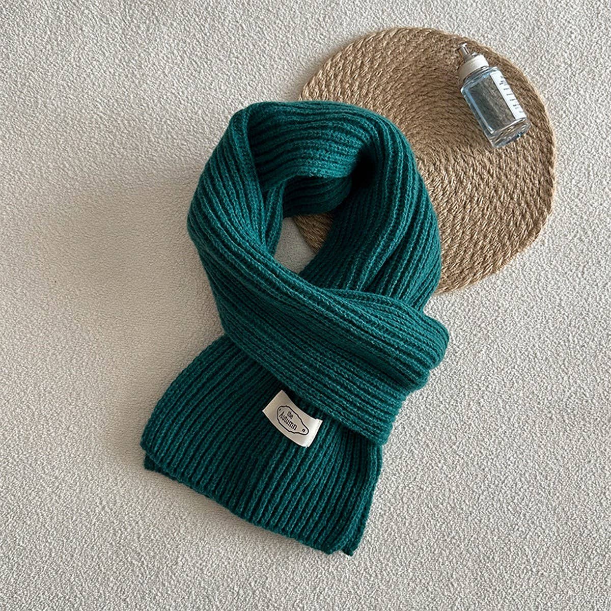Solid Color Knit Scarf - Unisex Winter Essential_CWASC2280
