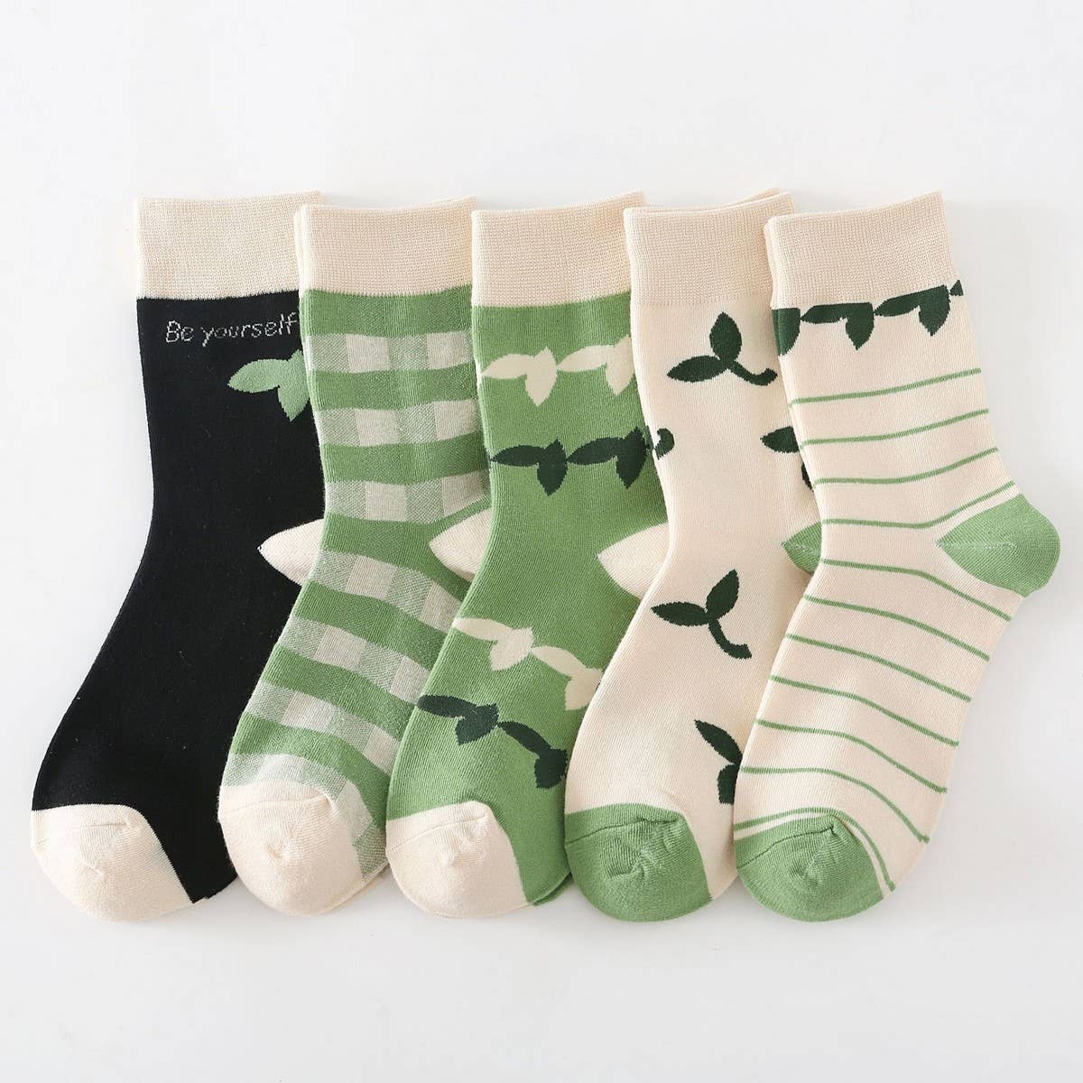 WINTER ROLLED-EDGE STRIPED SOCKS