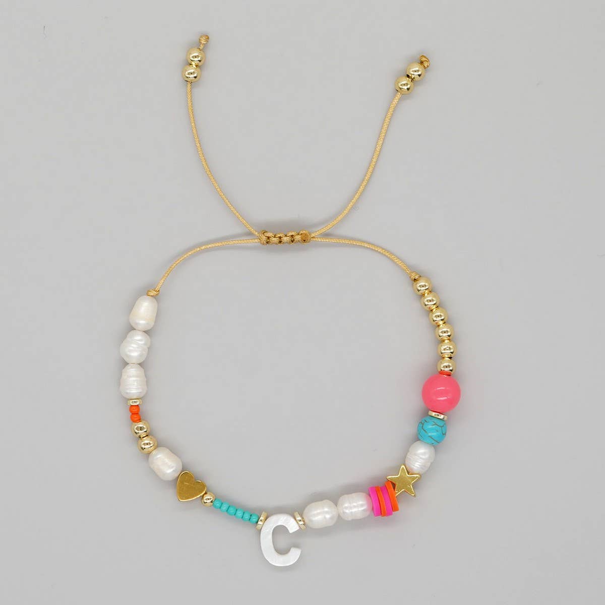 FASHION HAND-WOVEN LETTER PEARL BRACELET_CWMM3812