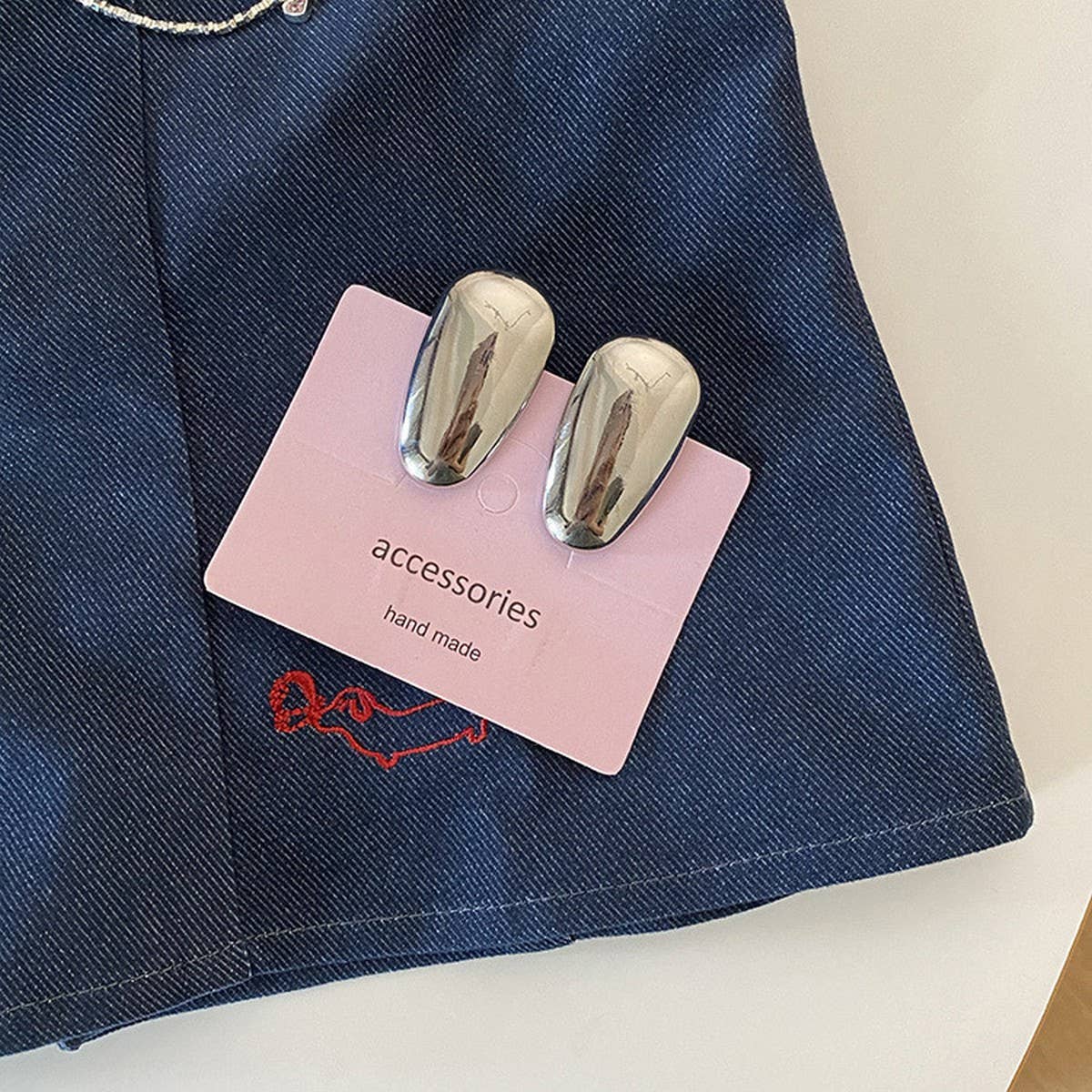 French Minimalist Metal Hair Clip,Silver Side Pin