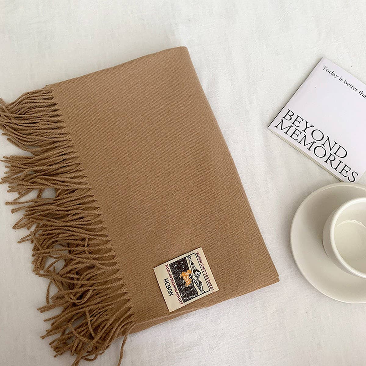 Solid Color Faux Cashmere Scarf -Winter Wrap_CWASC2303