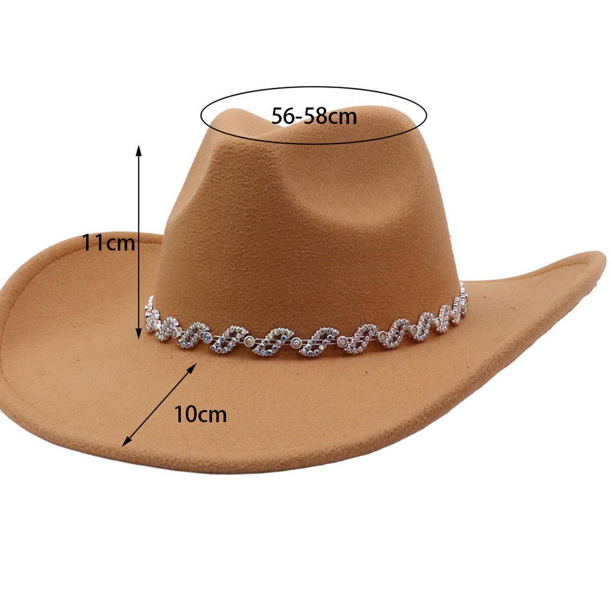 Western  Cowboy Fedora Hat Ethnic Design_CWAH04437