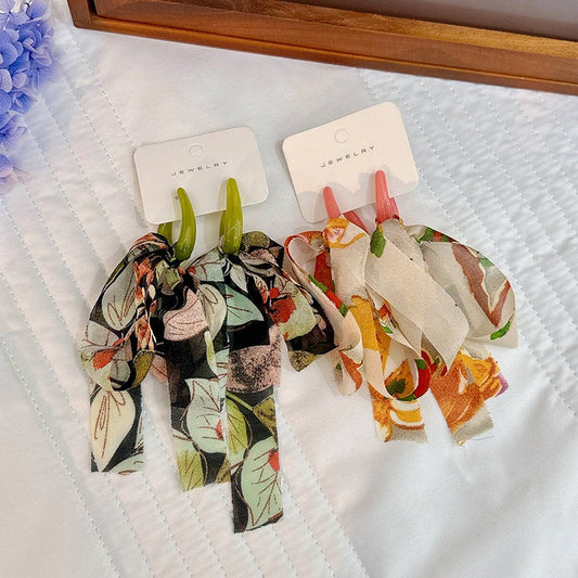 Boho Handmade Tassel Bow Earrings ??Long & Chic_CWMM6190