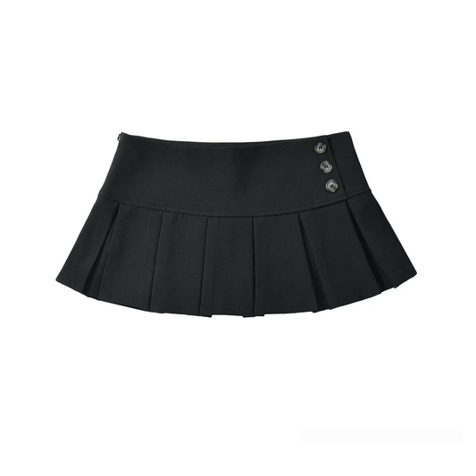 Casual High Waist Pleated Skirt for Women_CWDSD8336