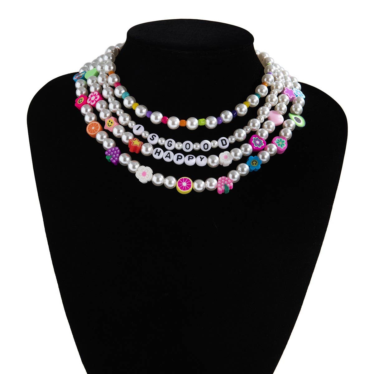 SIMPLEAND FLOWER BRAIDED MIX AND MATCH NECKLACE_CWAJE1497