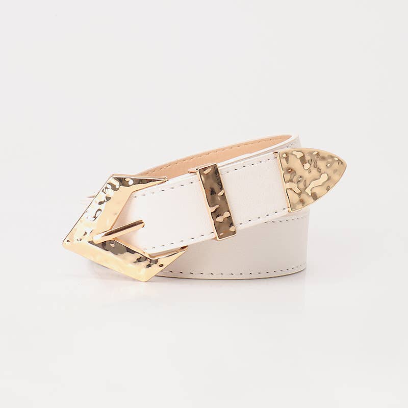 Retro simple and trendy alloy buckle belt