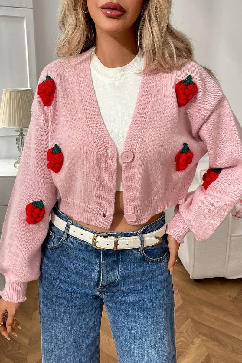 CWOSWL07086_AUTUMN AND WINTER BUTTON LONG-SLEEVED KNITTED TO