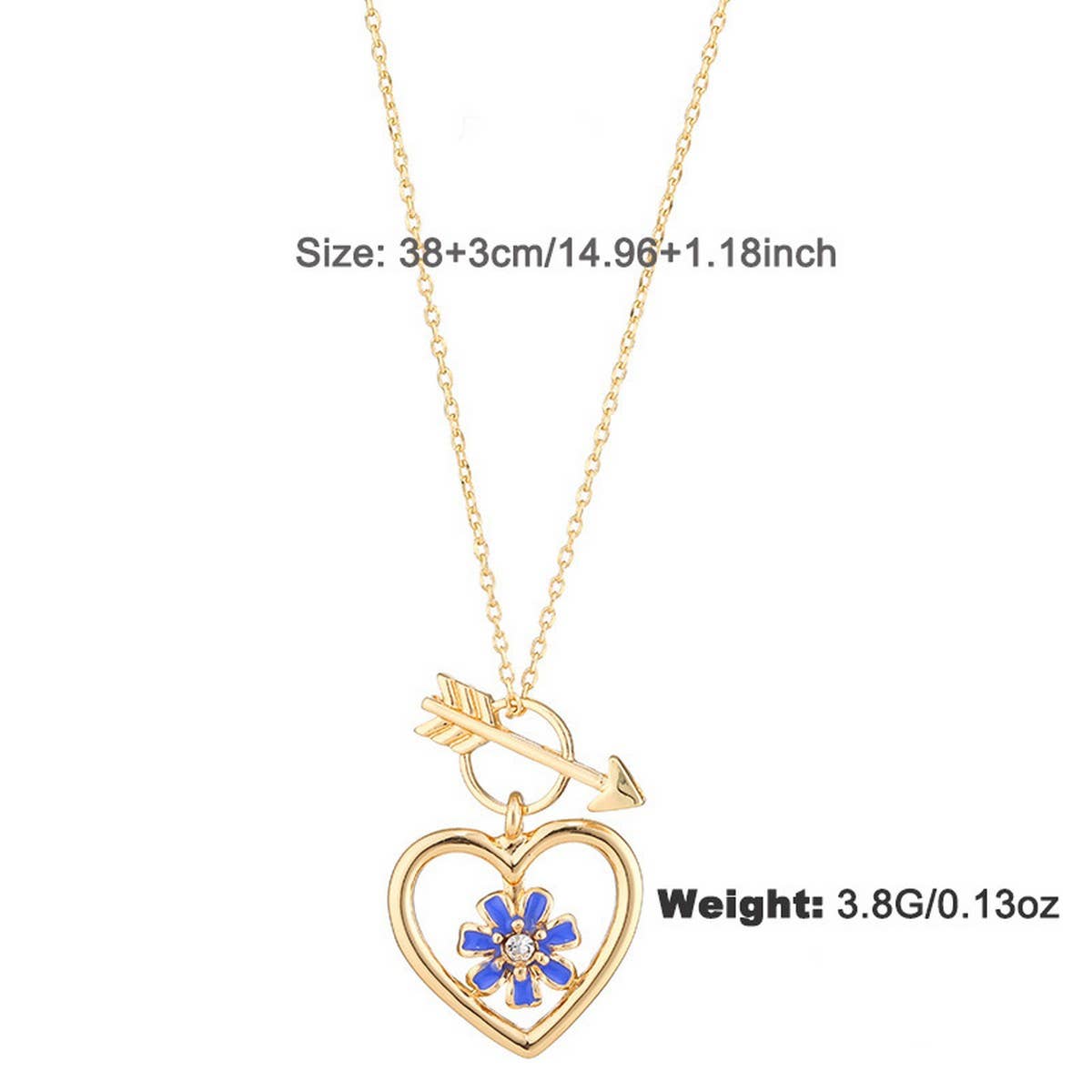 NEW ANGEL SWORD LOVE FLOWER NECKLACE FOR WOMEN