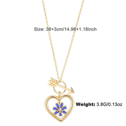 NEW ANGEL SWORD LOVE FLOWER NECKLACE FOR WOMEN