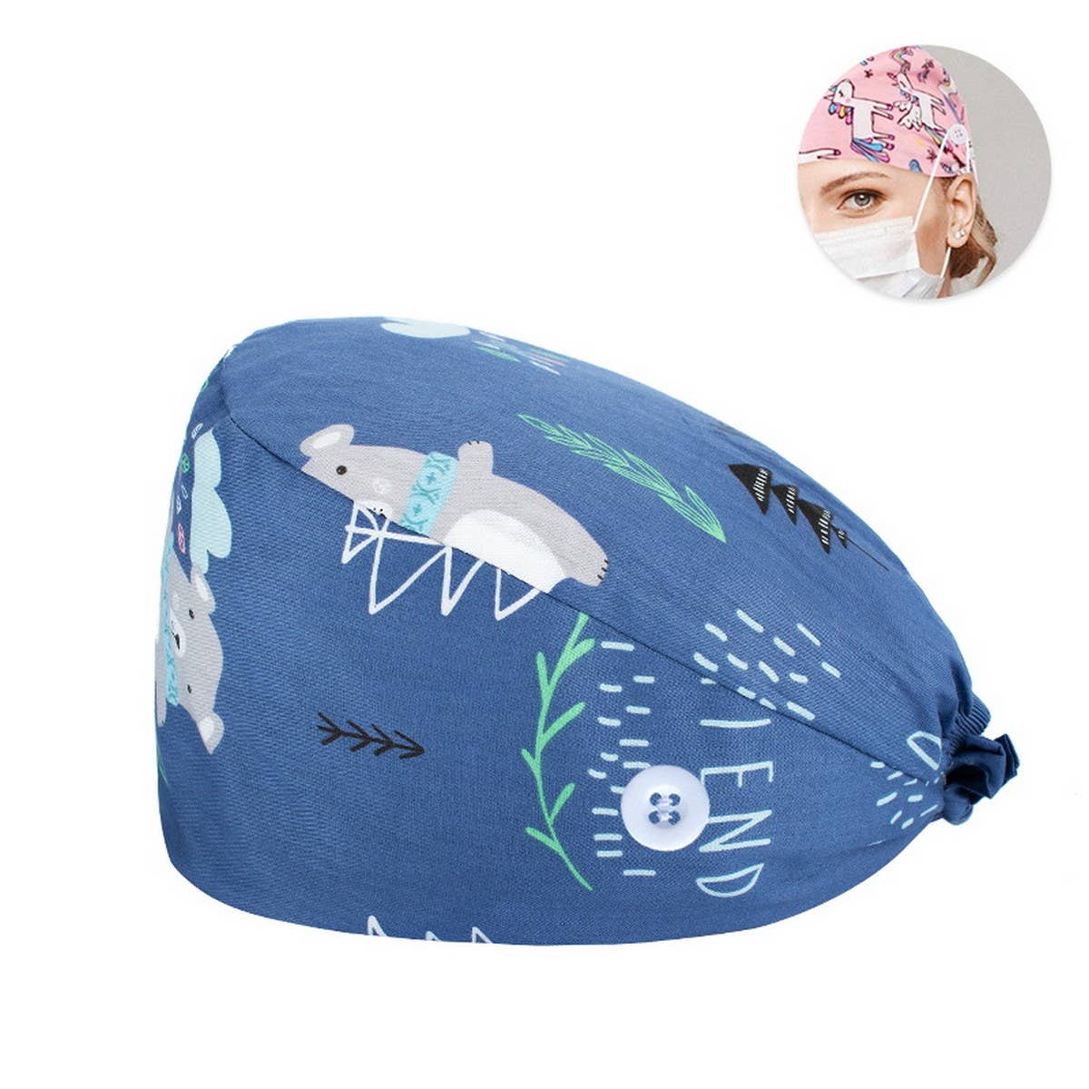 NURSE CAP SURGICAL CAP PURE COTTON DOCTOR CAP_CWAH3374