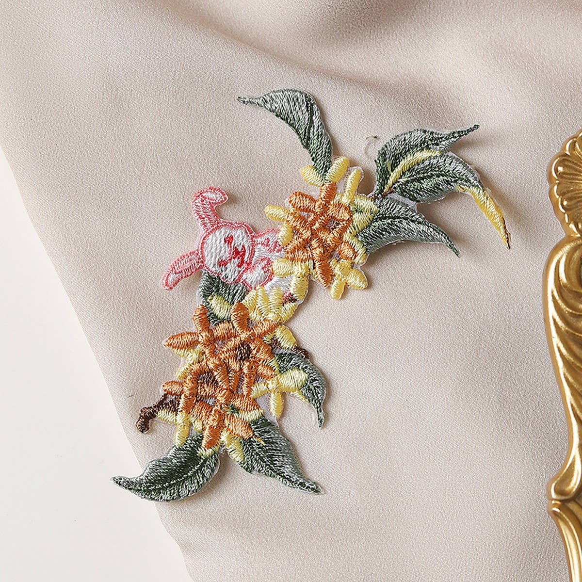 Lychee & Pomegranate Embroidered Patch for Repair