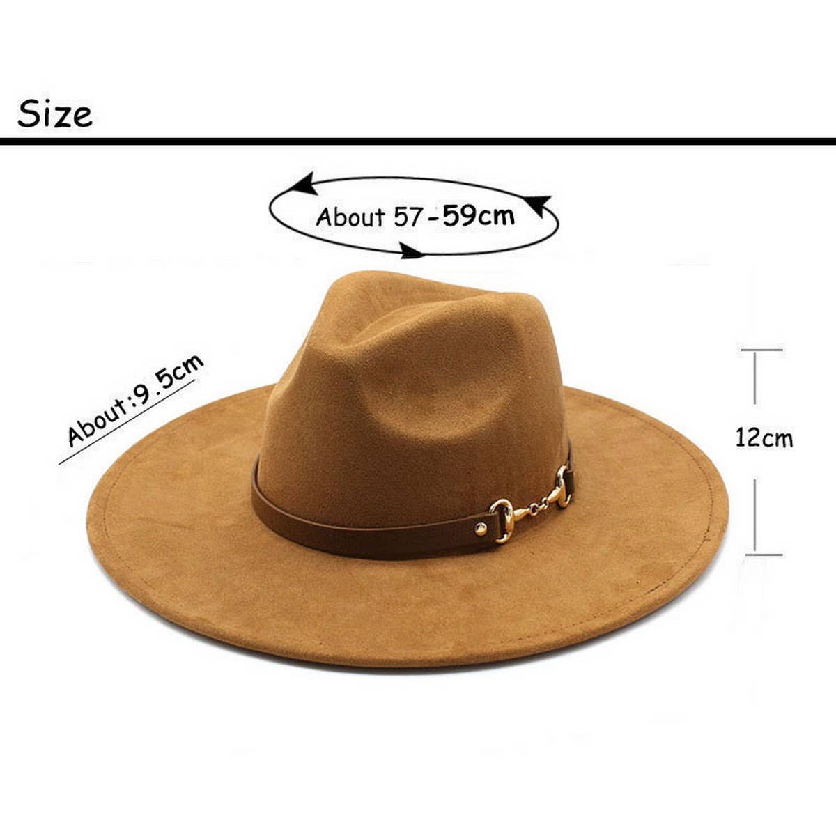 WIDE BRIM HAT SUEDE OUTDOOR CASUAL COWBOY HAT_CWAH2502