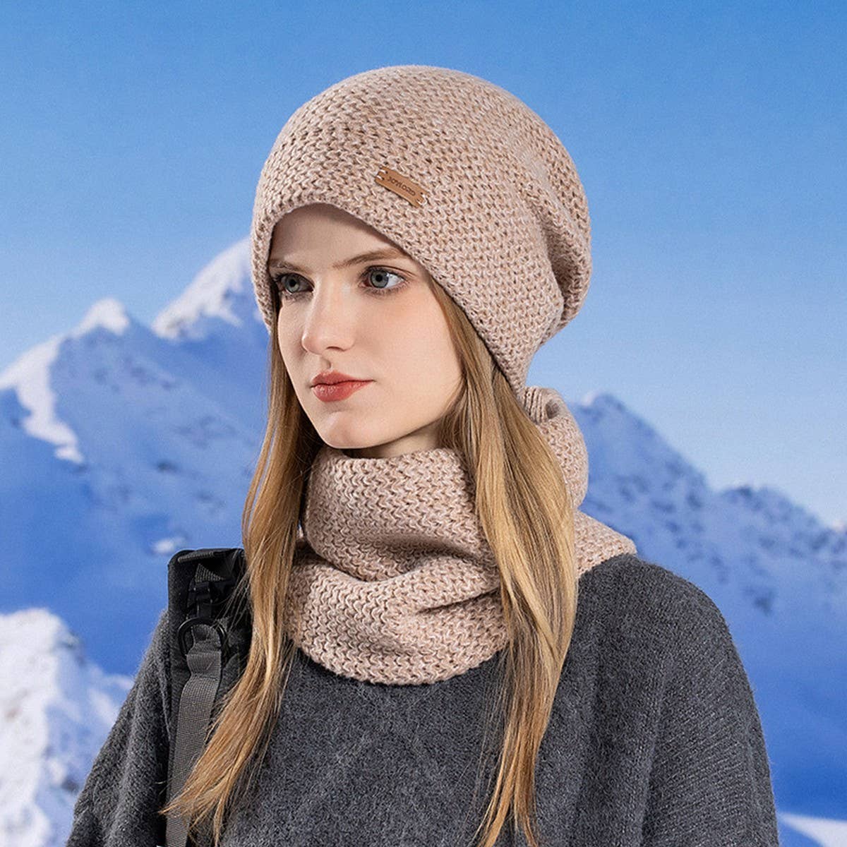 WINTER WARM EARMUFFS HAT AND SCARF SET
