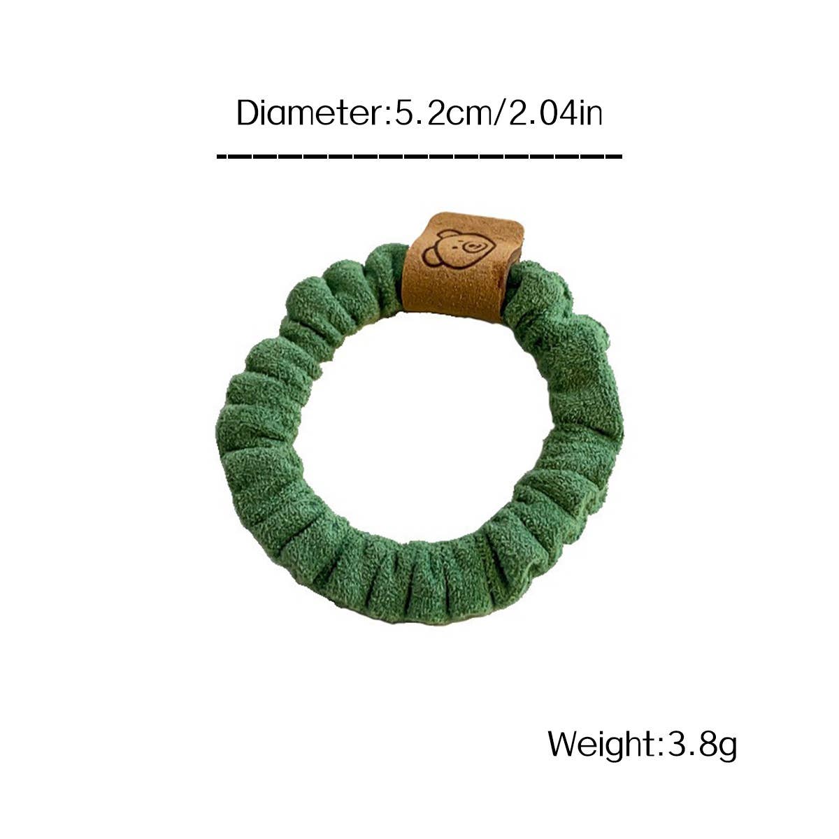 High-elasticity colored suede bear hair band