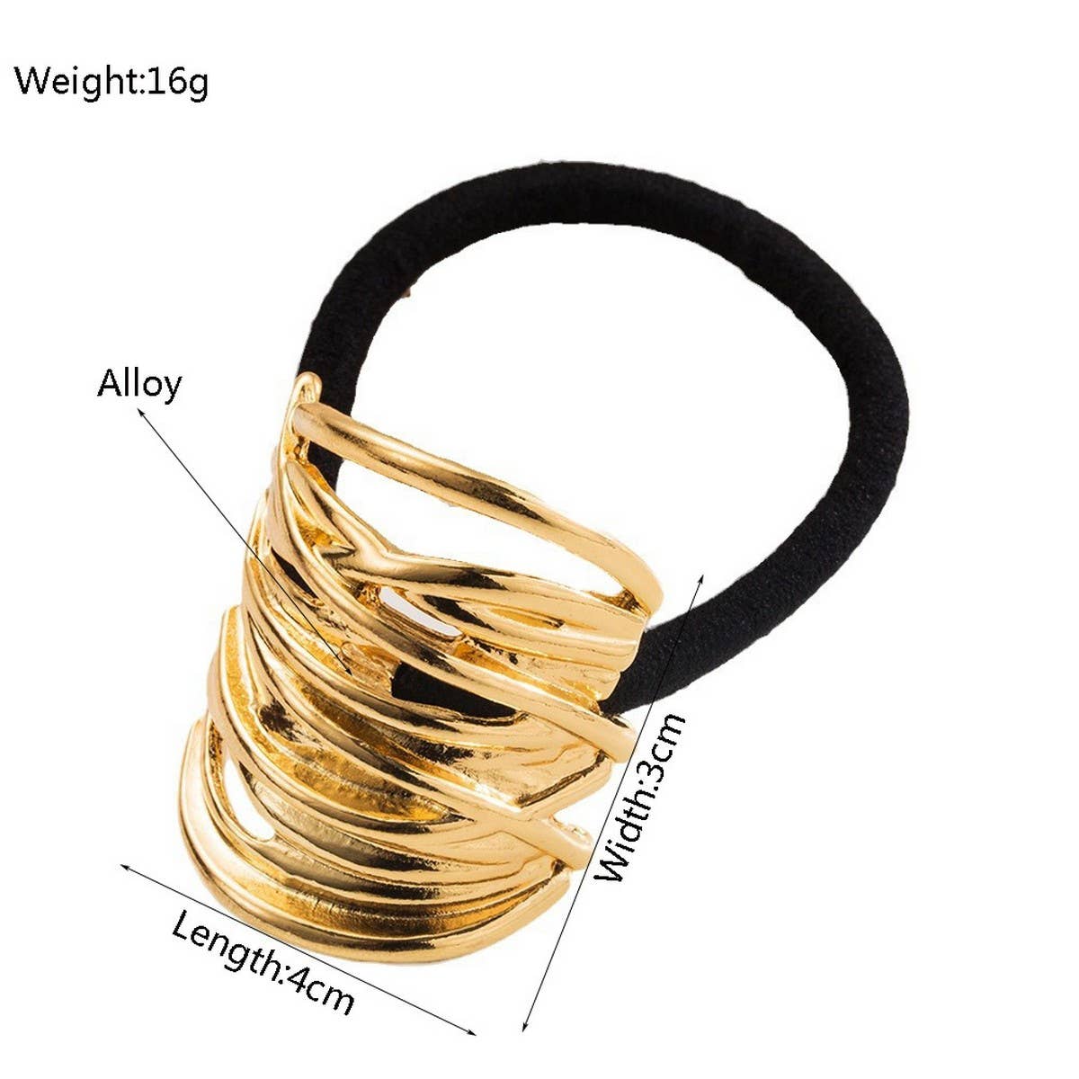 Minimalist Metal Flower Low Ponytail Hair Tie