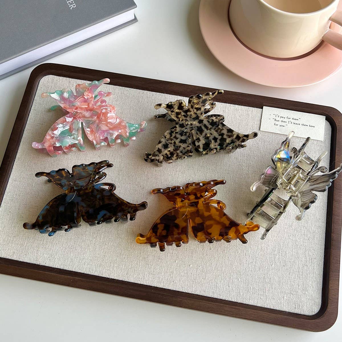 Butterfly Acetate Large Hair Claw Clip for Women_CWAHA5775