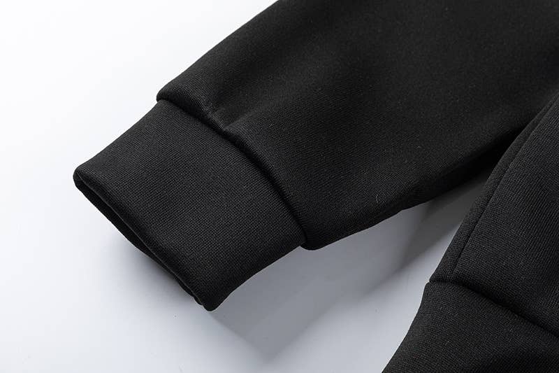 SPIDER WEB HEART ZIPPER FLEECE HOODED CARDIGAN