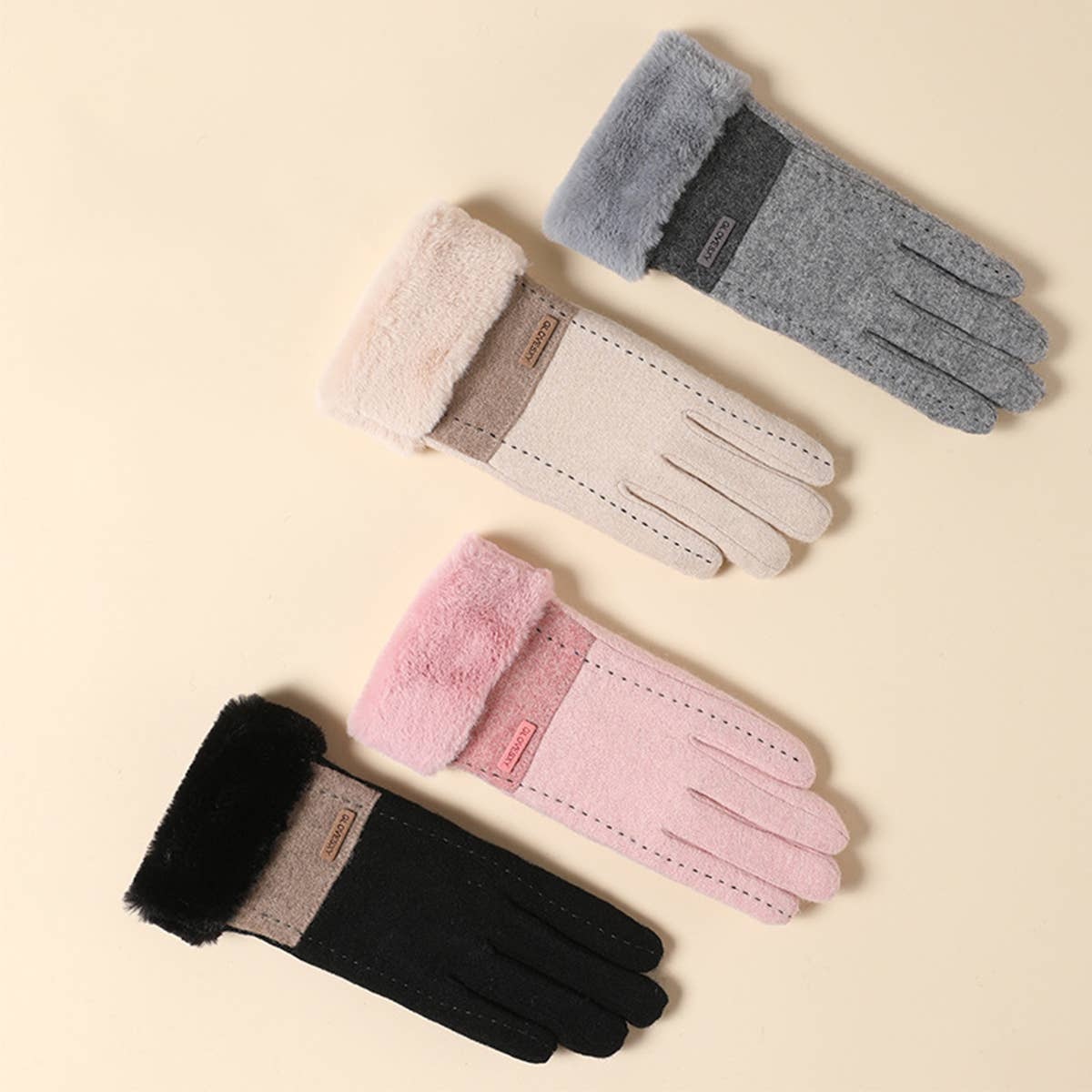 WOMENS AUTUMN AND WINTER WARM WOOL GLOVES_CWAG0061