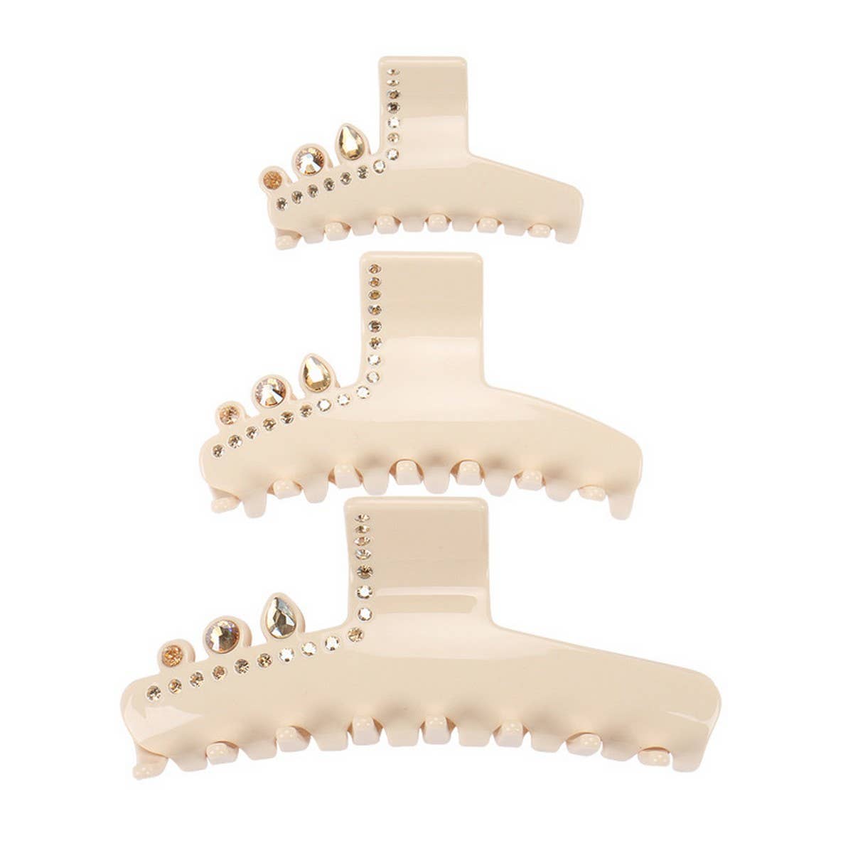 CRYSTAL CLIP ACETATE EXQUISITE HAIRPIN SHARK CLIP