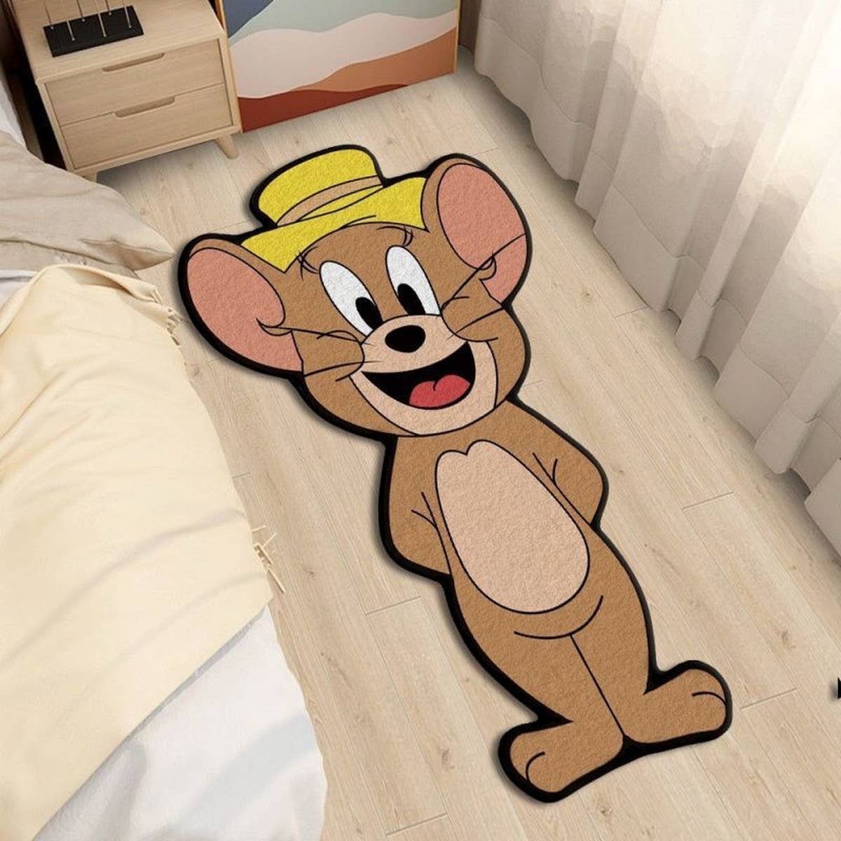 Thick Cartoon Runner Rug, Cute Plush Bedroom Mat