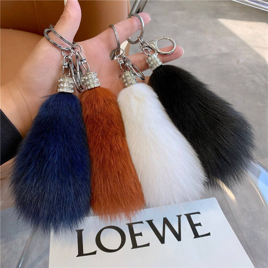 CUTE FOX HAIR TAIL BABA CAR SPOON PACKAGE PACKAGE