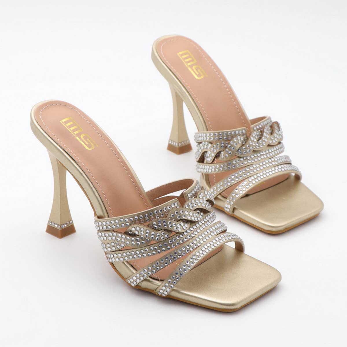 WOMEN VERSATILE RHINESTONE STRAP SANDALS
