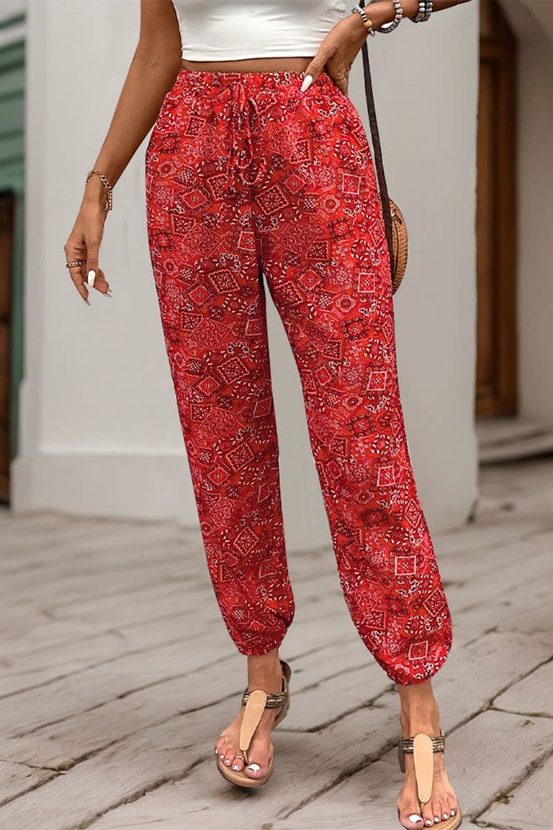 CWBLP1768_2025 NEW SUMMER PRINTED CASUAL SKINNY PANTS